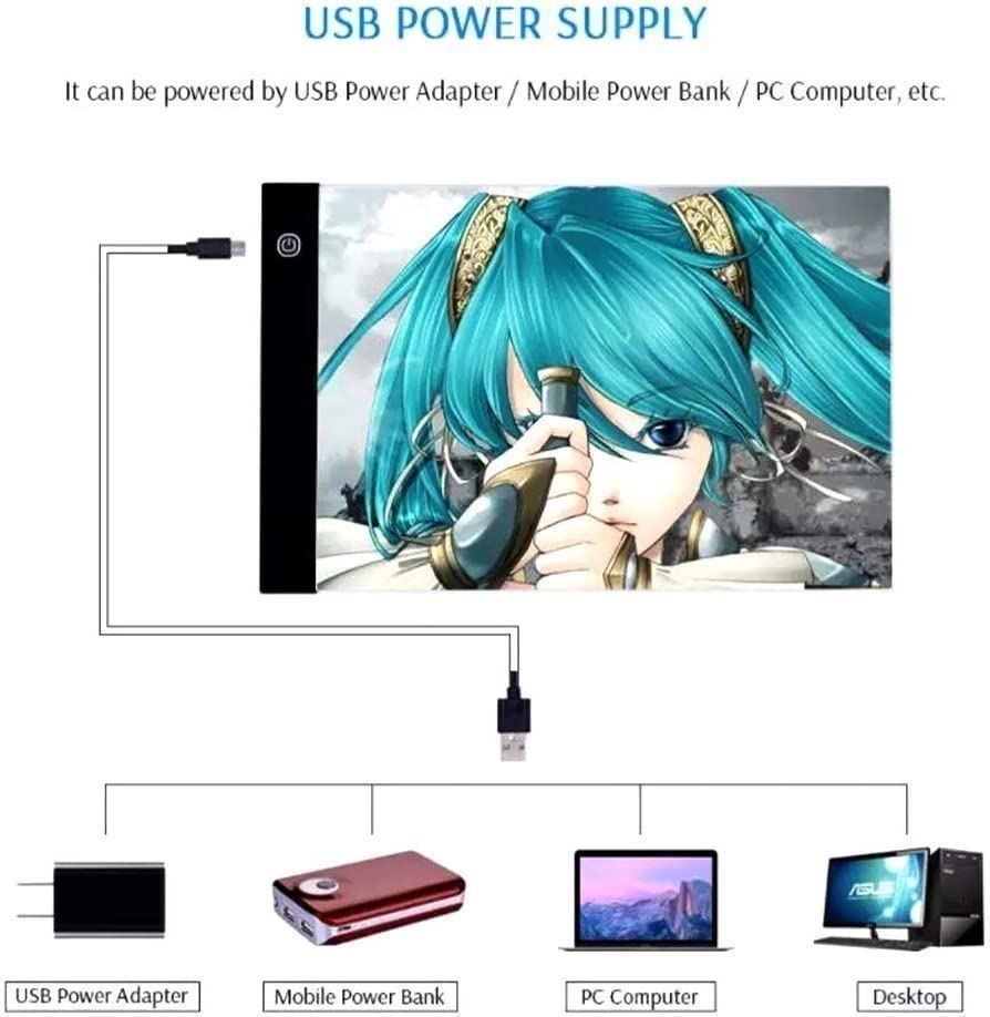Tablet PC: A4 LED Leuchttisch Leuchtplatte Malen – Nuovo (secondo la descrizione) da Thun venduto da Newnewshop 3