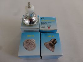LED SPOT Lampen GU10 Set à 4Stück ROT