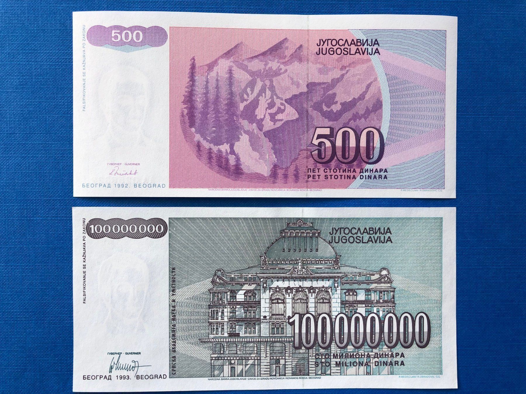 Banconote: Belgrad 1992/93 - Jugoslawien - UNC – Nuovo (secondo la descrizione) da Pfäffikon SZ venduto da Sieben77 1