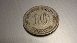 1900 Deutsches Reich 10 Pfennig