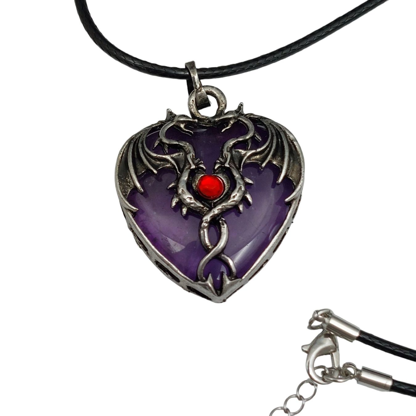 Ciondoli: Halskette mit Drachen Herz Anhänger – Nuovo e nell'imballaggio originale da Zunzgen venduto da WeilerShop