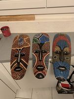 3 Masken Handbemalt