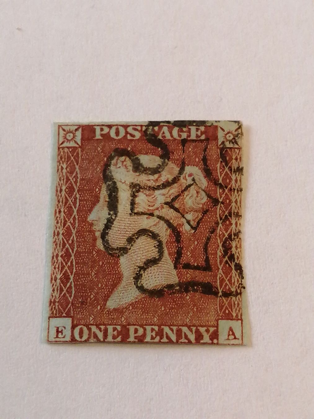 Alle Briefmarken: One Penny Red 1841, Platte 20 – Gebraucht aus Happerswil von tschergi