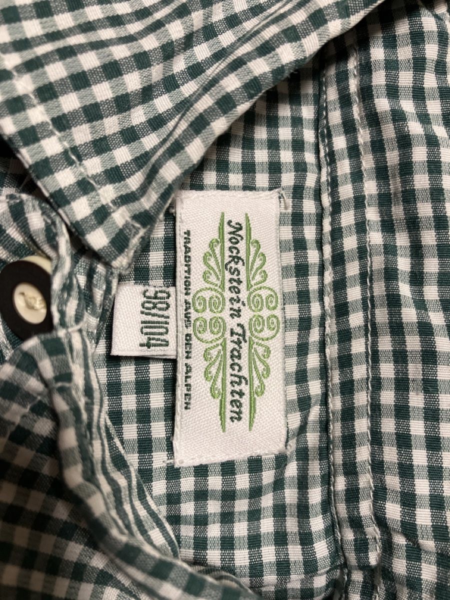 Camicie, T-shirt & Polo: Nockstein Trachten Hemd Gr. 98/104 – Usato da Segnas venduto da baditschun 1