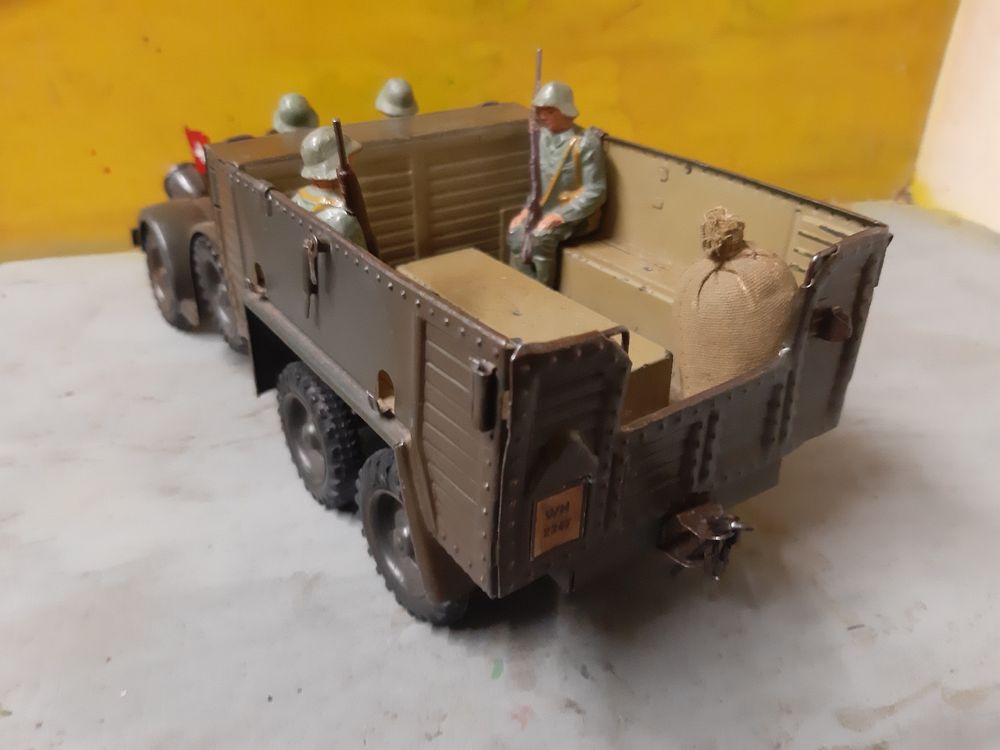 Jouets: Camion Krupp LKW, Lineol avec equipage suisse – D'occasion à Monthey par Jmbois 3