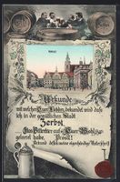 Grusskarten-AK Zerbst, Markt, Passeparto