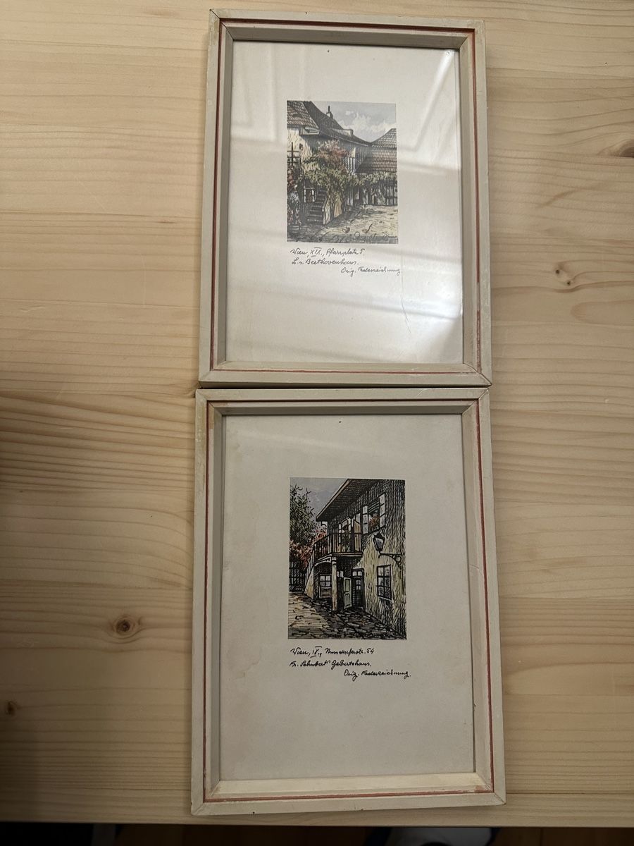 Foto & Immagini: Gerahmte Radierung, Häuser Architektur, Winterdeko. – Usato da Seuzach venduto da kaufes8 1