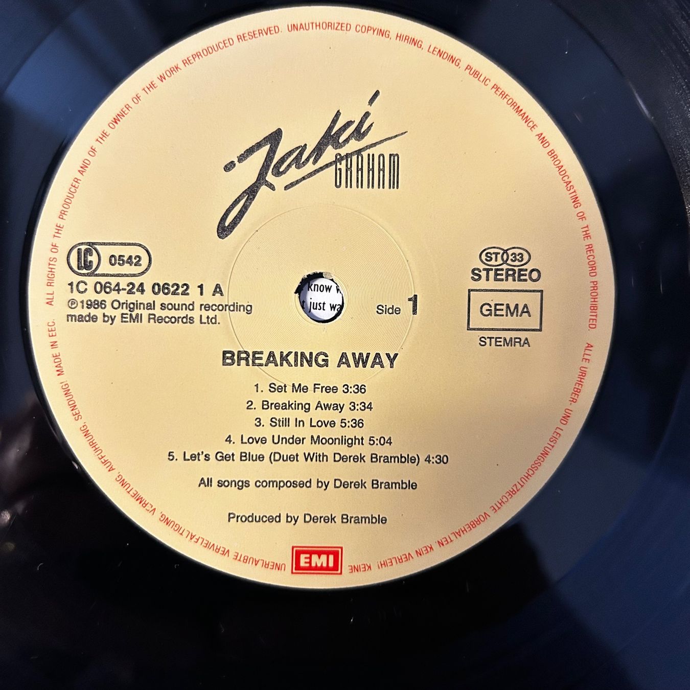 Schallplatten: Jaki Graham - Breaking Away, Vinyl LP – Gebraucht aus Aesch BL von BernisFlomi 2