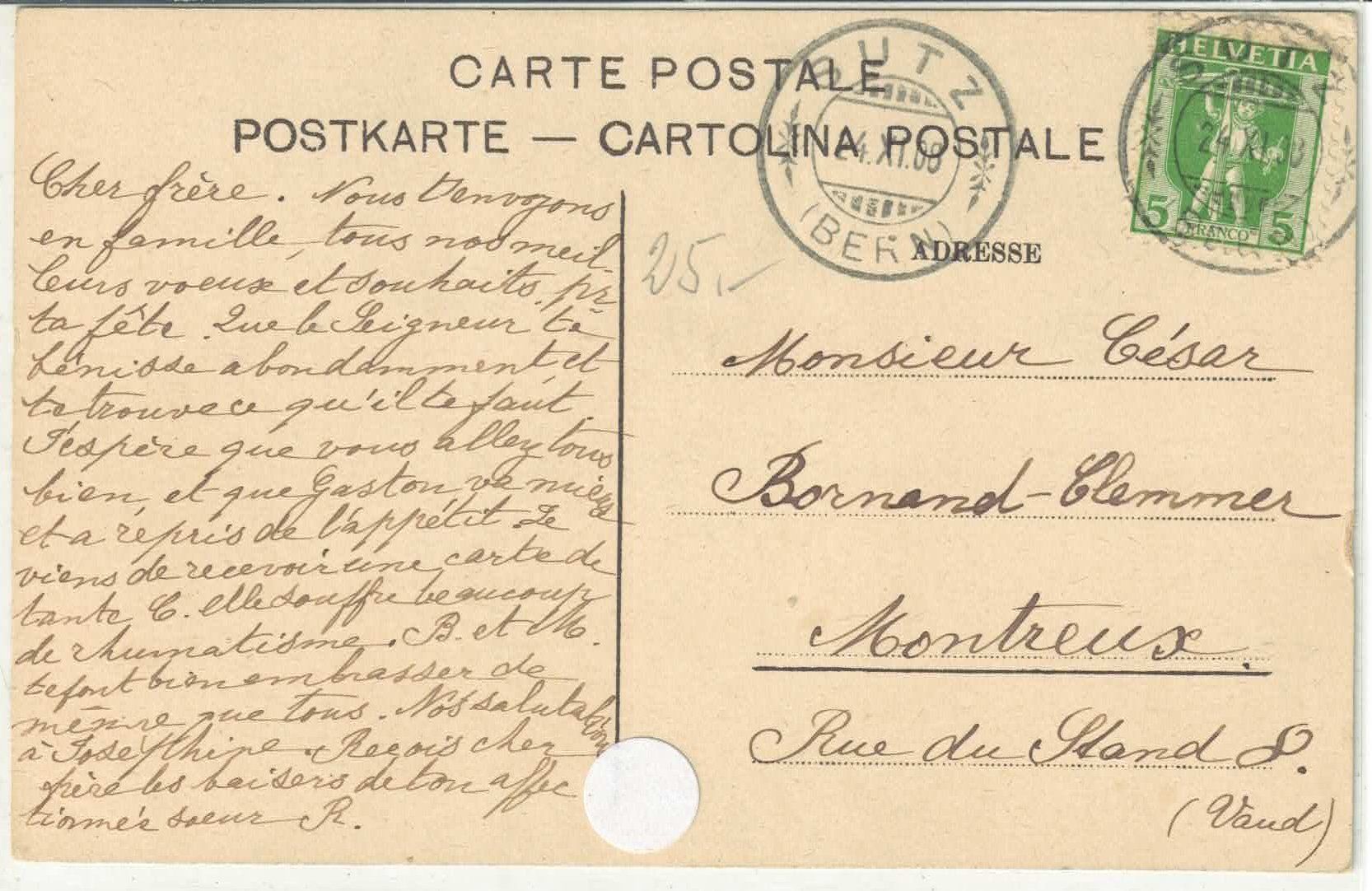 Cartoline postali: Biel-Bienne - Vue generale - Litho – Usato da Ettingen venduto da Kartenplanet 1