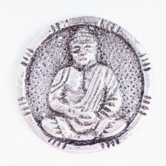 Tutte le decorazioni: Messing-Tempelmünze versilbert - Buddha – Nuovo e nell'imballaggio originale da Mauren venduto da Yeelen 1