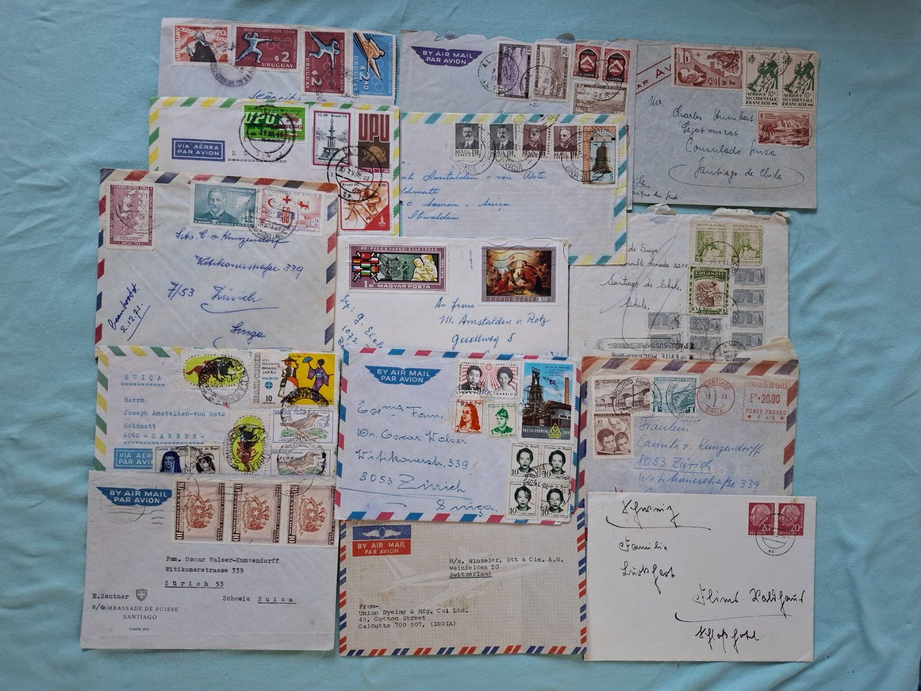 Alle Briefmarken: Diverse Ganzsachen/Briefe – Gebraucht aus kreuzlingen von norgeire73 1
