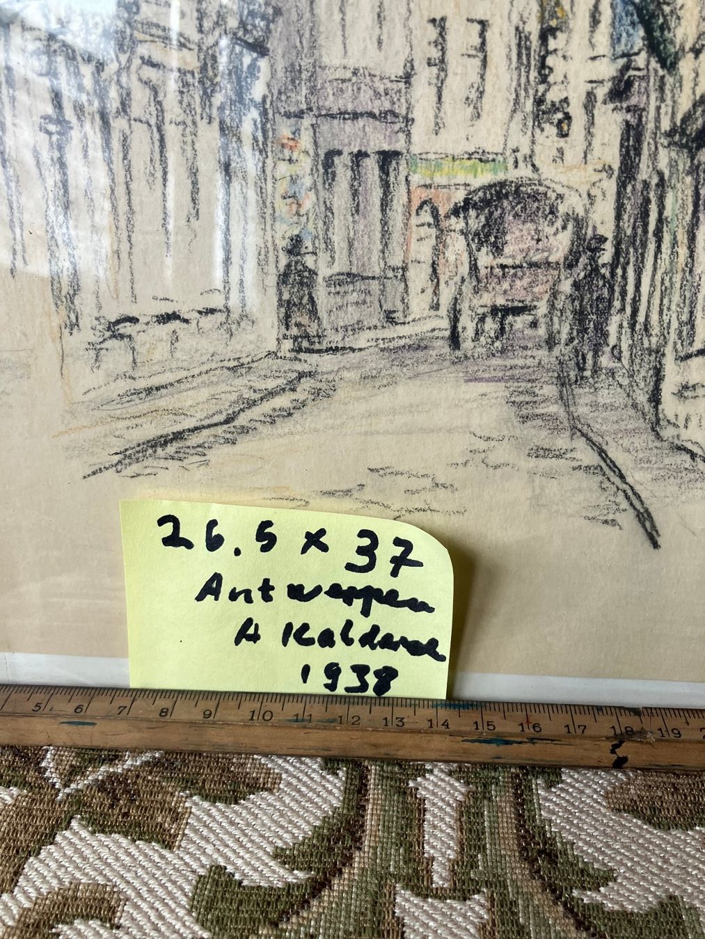 Foto & Immagini: Antwerpen 1938 Bleistiftzeichnung orginal A. Kalderack, – Usato da Pfäffikon ZH venduto da Einarrolf 2