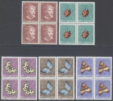 PJ 1952 143-147 Viererblöcke postfrisch **