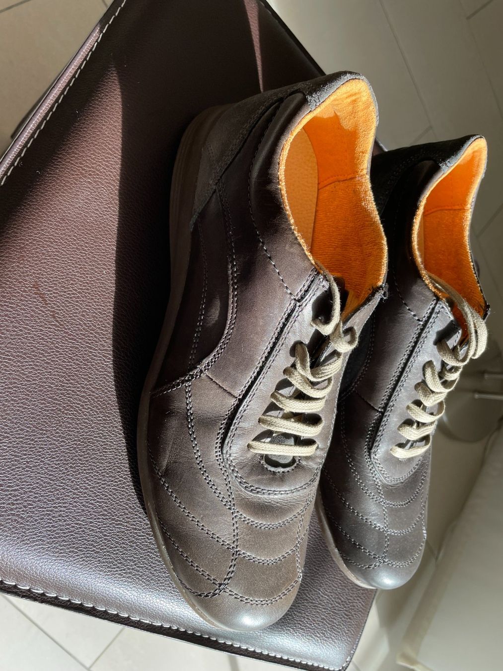 Camel Scarpe da uomo: NEUE Camel-Leder-Halbschuhe, Gr. 7 – Nuovo (secondo la descrizione) da Uerikon venduto da jfr1 3