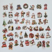 50 Aufkleber Sticker - Retro Weihnachten