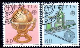 EUROPAMARKEN 1983 SERIE 2 MARKEN GESTEMPELT AUSGABETAG-DD319