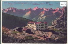 Gemmi - Hotel Wildstrubel mit den Alpen - Litho