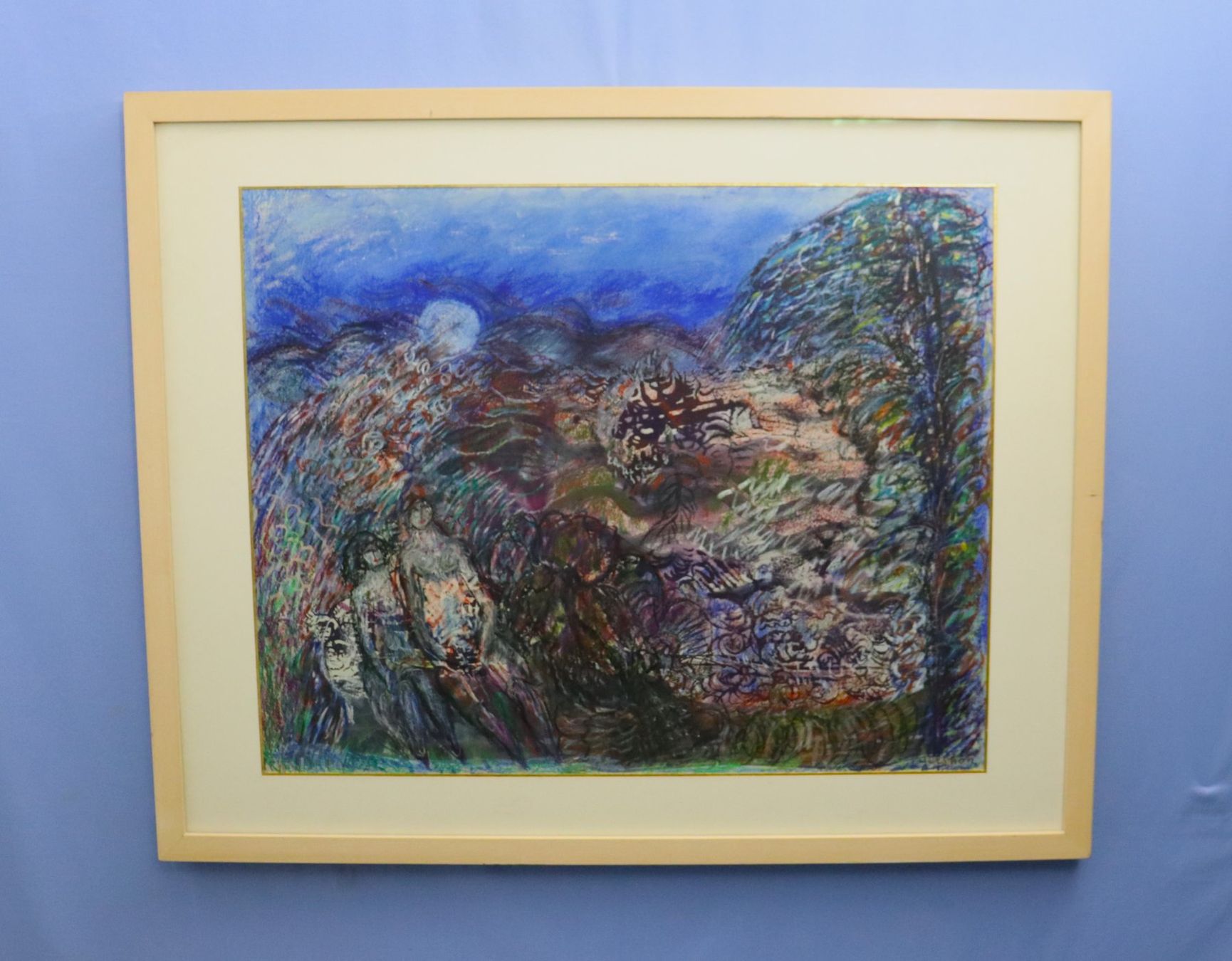 Gemälde: Gershon Knispel 1932.2018, grosses Pastell, Mischtechnik – Gebraucht aus Zug von Kunst-Fundgrube 5