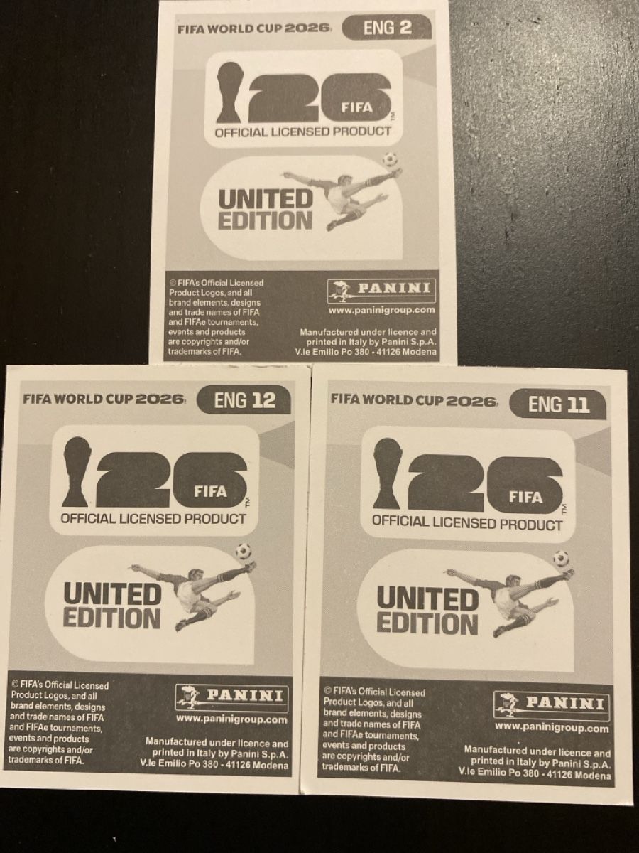 Panini Carte collezionabili: PANINI ENG 2-11-12FIFA World Cup 2026 – Nuovo (secondo la descrizione) da Baden venduto da Dunkelheit 1