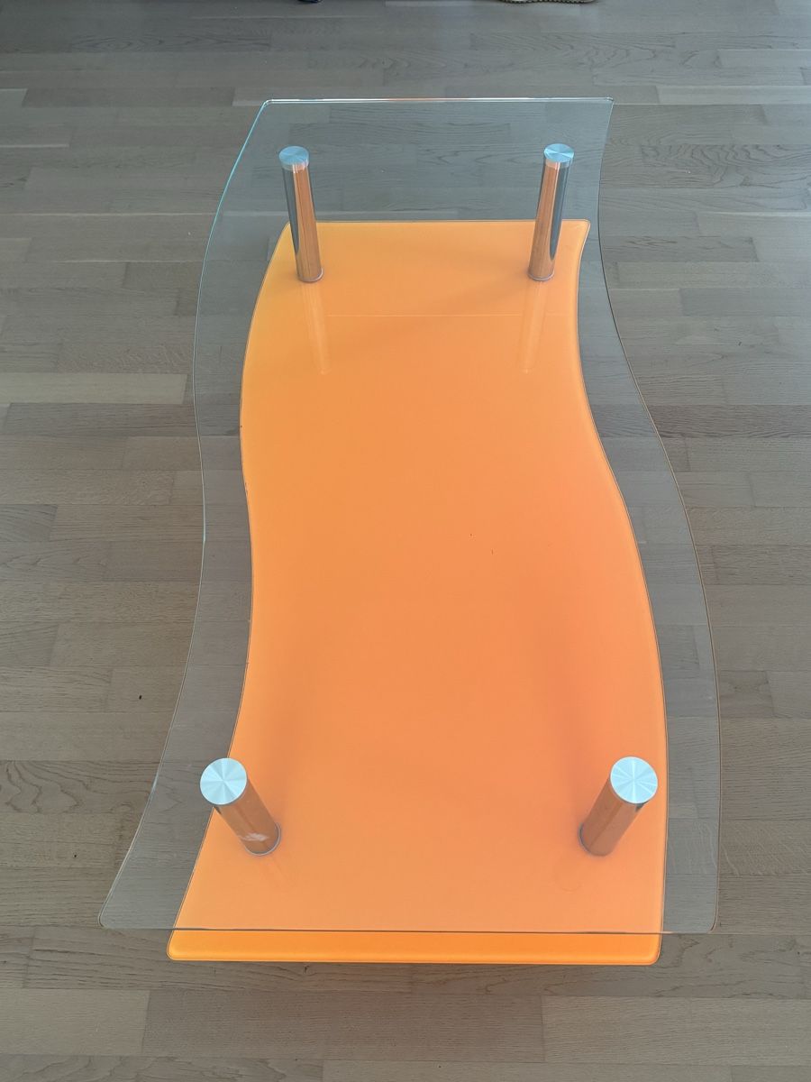 Tische: Couchtisch Glas orange 110x53x43 cm – Gebraucht aus Zufikon von thanasak 4