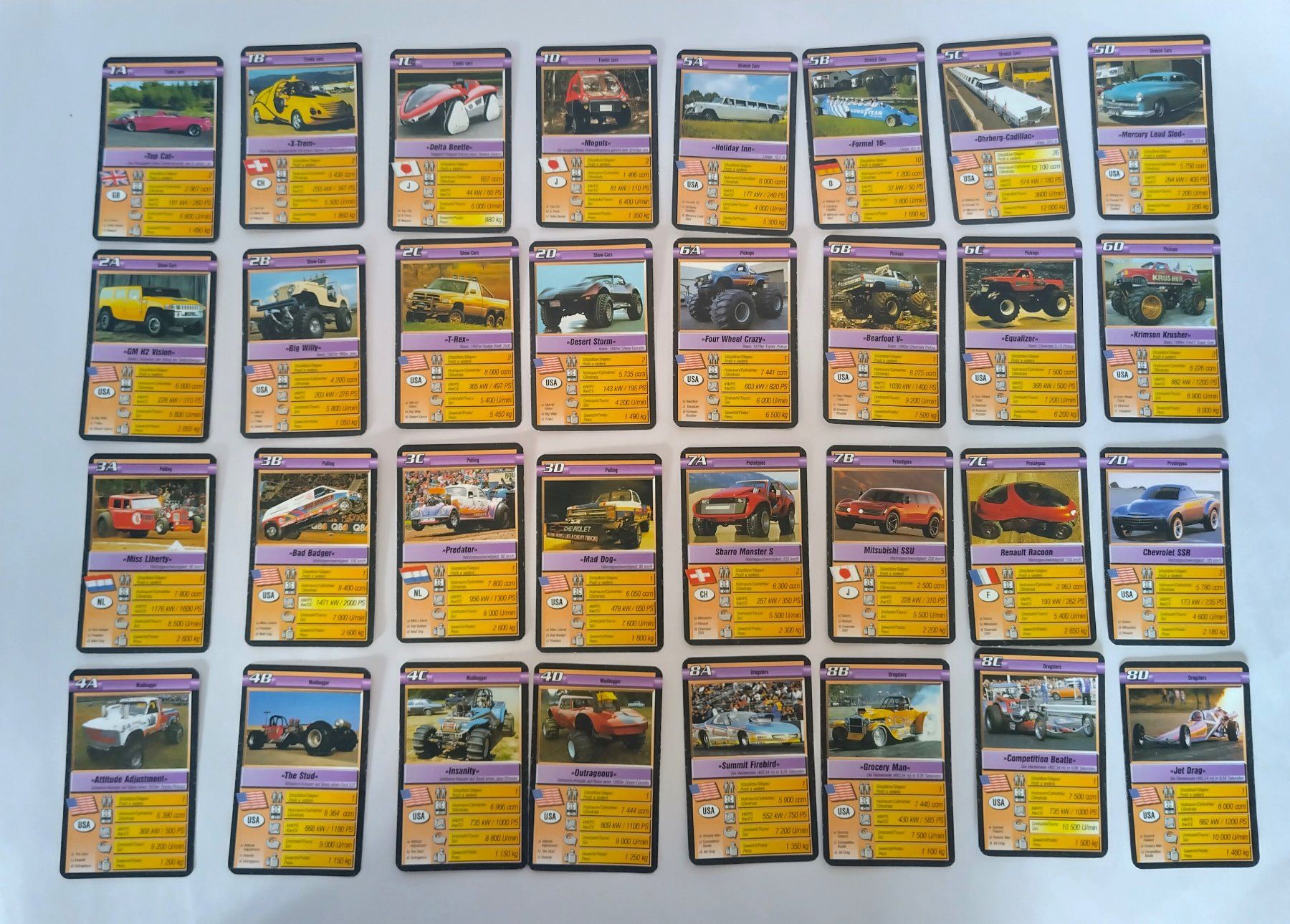 Ravensburger Giochi: Auto Quartett - Auto Monster ©2001 ab Fr. 4.- / 32 Karten – Usato da Bellach venduto da JingleJerry 2