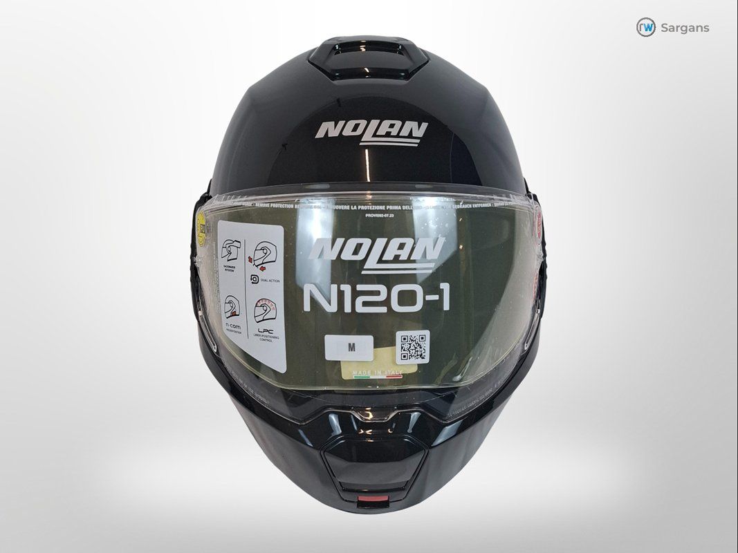 Caschi & visiere: NOLAN N120-1 CLASSICO Nero / Glossy Helm – Nuovo (secondo la descrizione) da Sargans venduto da Restwert_Sargans 2