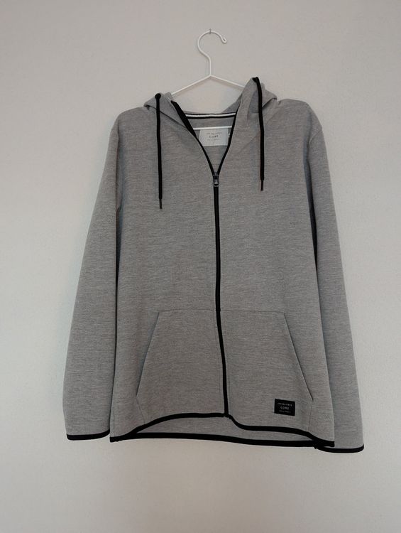 Jack & Jones Core ZipHoodie Grau,