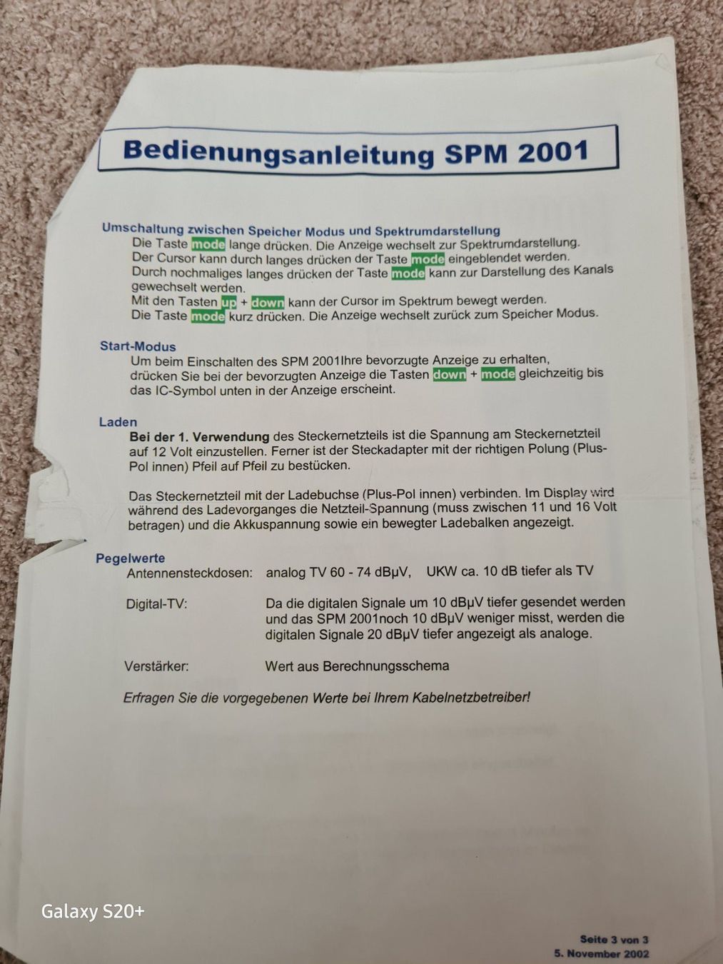 Misurare: SPM 2001 Pegelmessgerät Signalpegelmessgerät – Usato da Zürich venduto da Alibaba1234 7