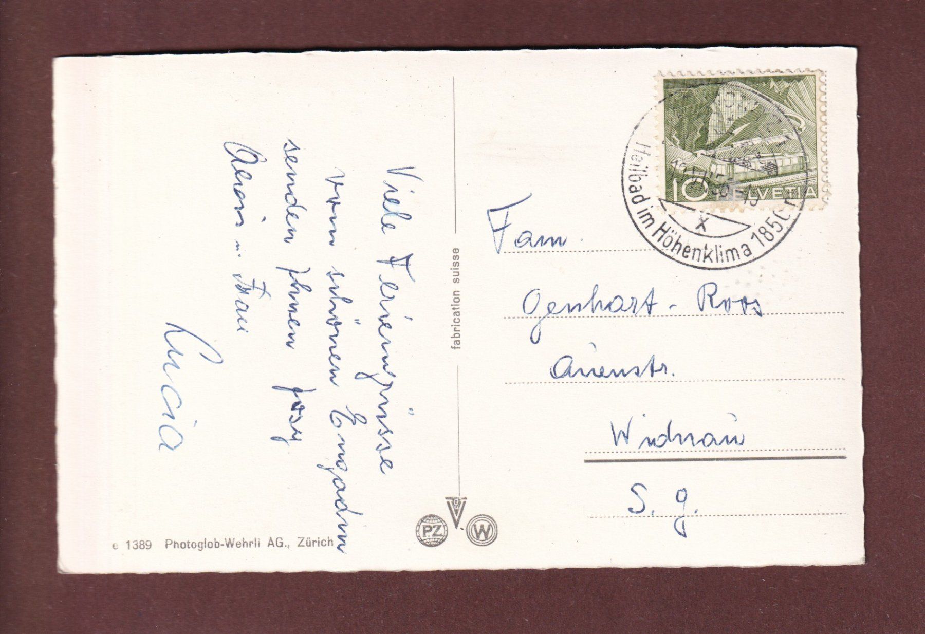 Cartes postales: ST. MORITZ-DORF - Teilansicht - 1956 – D'occasion à Pully par nicecards-shop 1