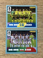 Panini Mannschaftsfoto Schweden und Ir Iran