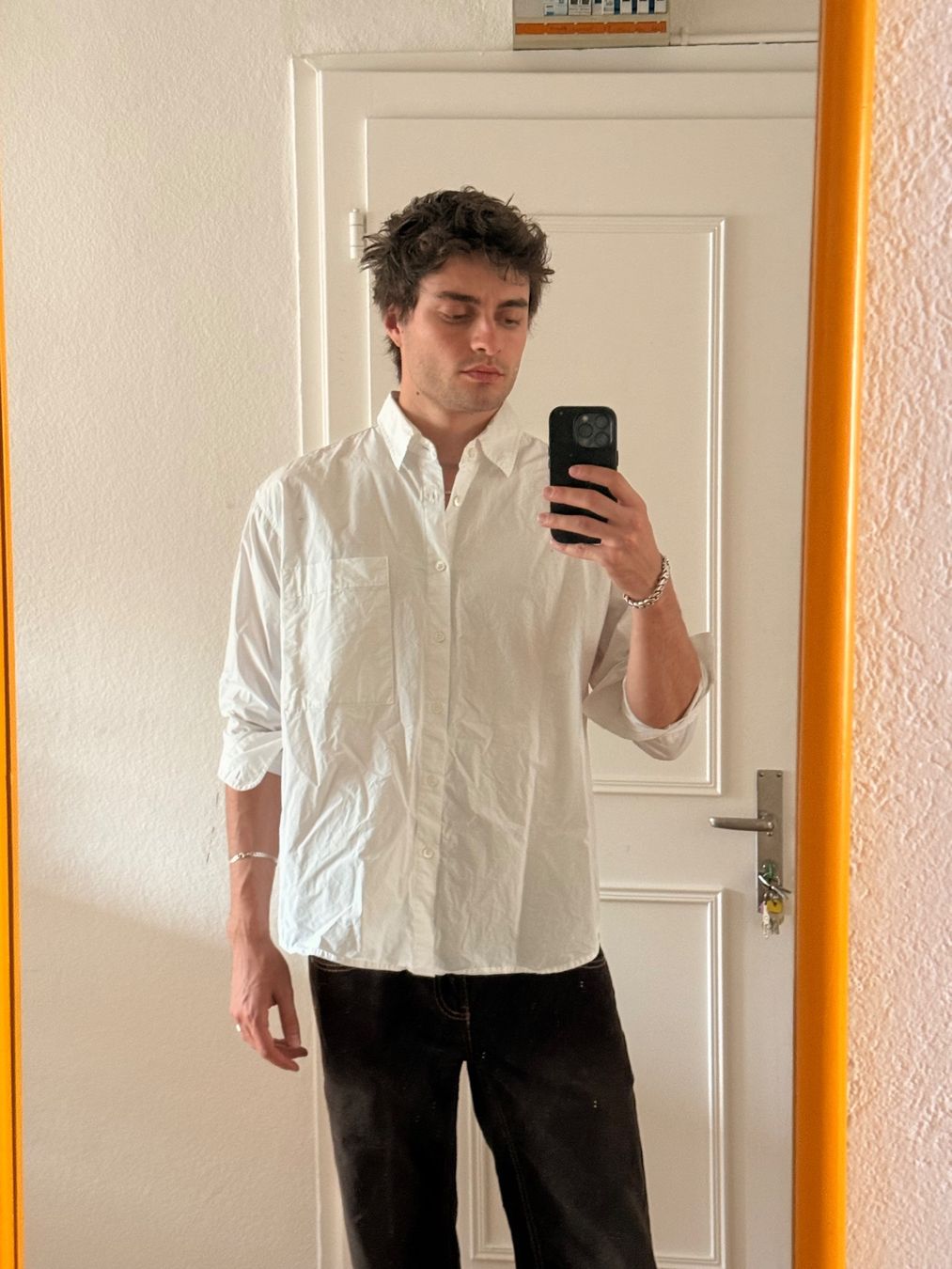 Camicie: Weisses Oversize Hemd Herren – Usato da Zürich venduto da Basilou98