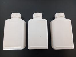 3x Leere Plastikflaschen, Viereckig, 1 Liter, super Zustand