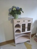 Vintage Regal/Hängeschrank, Shabby Chic, rosa, Unikat!