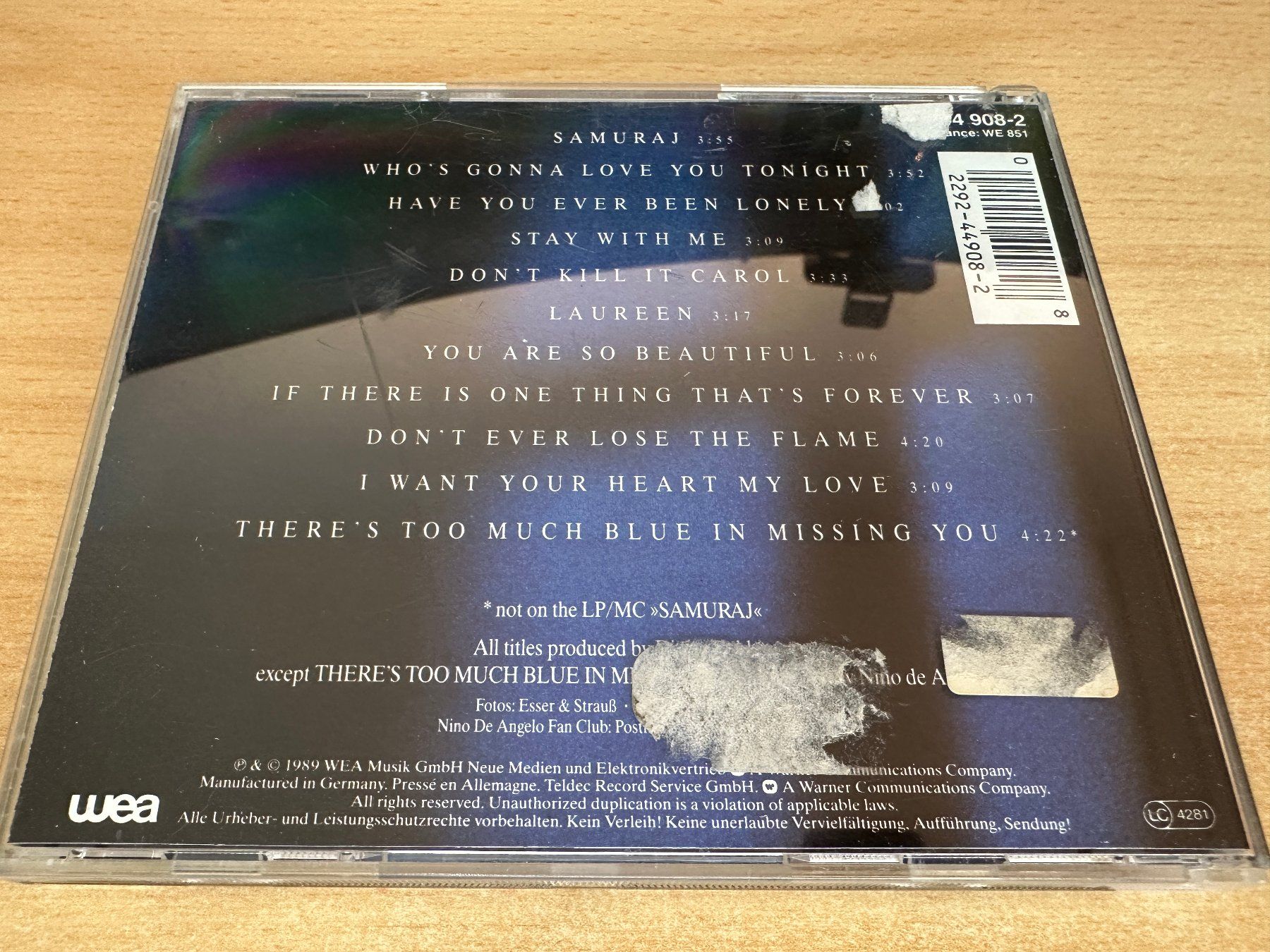 CD: I5 Nino de Angelo – Samuraj – Usato da Rikon im Tösstal venduto da Alpenmutz 1