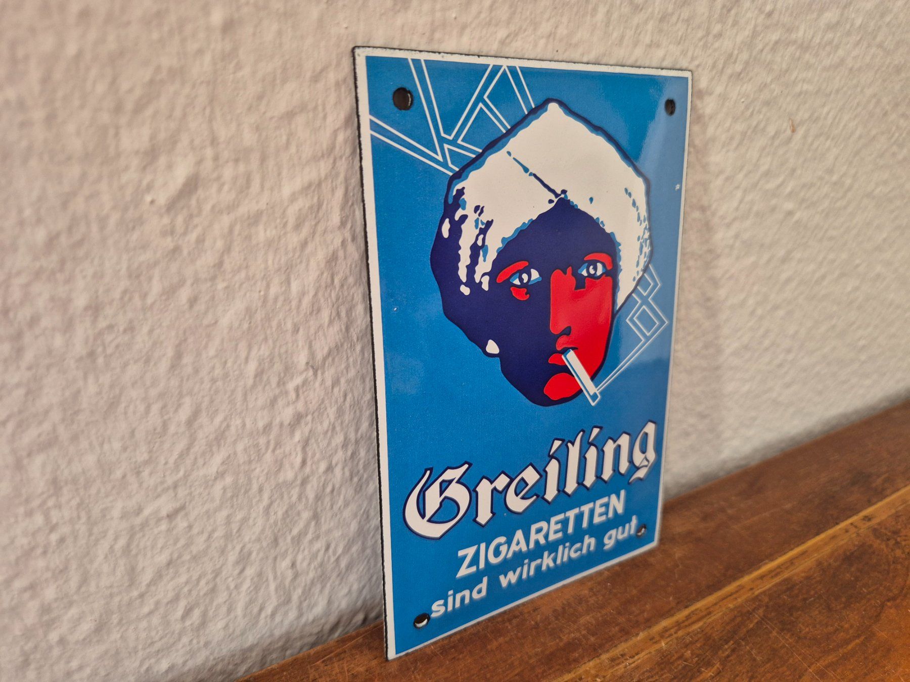 Schilder: Emailschild Greiling Zigaretten Logo Emaille Schild Reklame – Neu (gemäss Beschreibung) aus Schaffhausen von pfanis09 4
