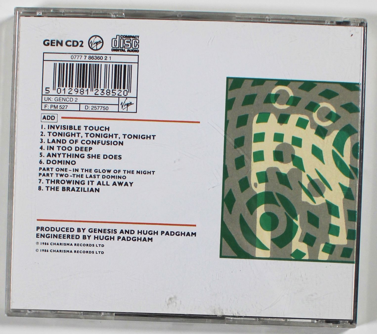 CD: CD - GENESIS - INVISIBLE TOUCH - 1.Auflage 1986 – Usato da Brüttisellen venduto da Collector-Corner 2