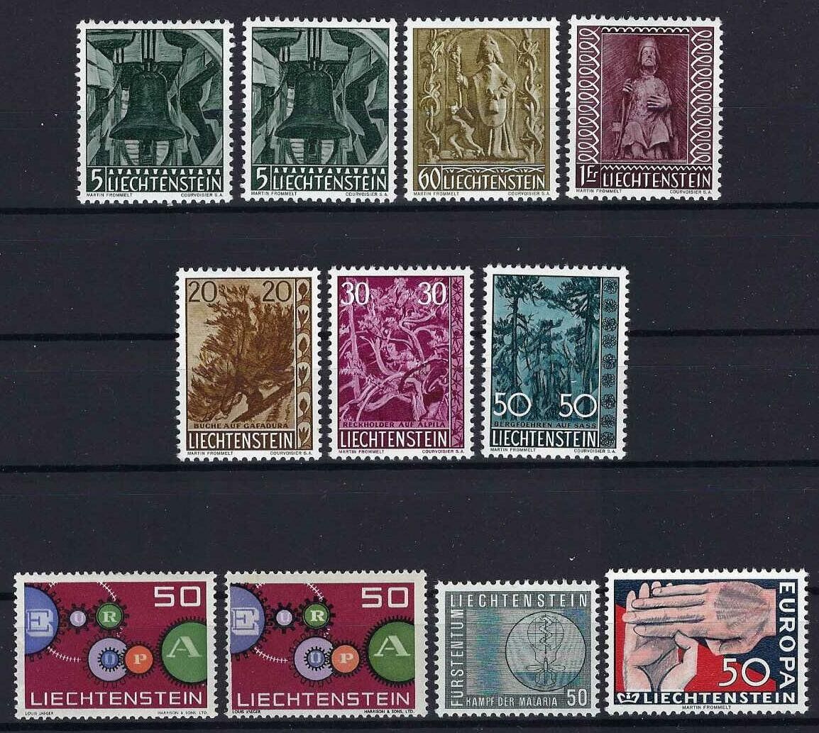 Alle Briefmarken: Lichtenstein 1959-1961saubere uund gute Werte postfrisch – Gebraucht aus Hitzkirch von walti1959