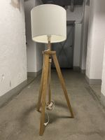Lampadaire IKEA LAUTERS, bois massif, blanc, état moyen