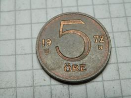 Schweden  5 Öre, 1972