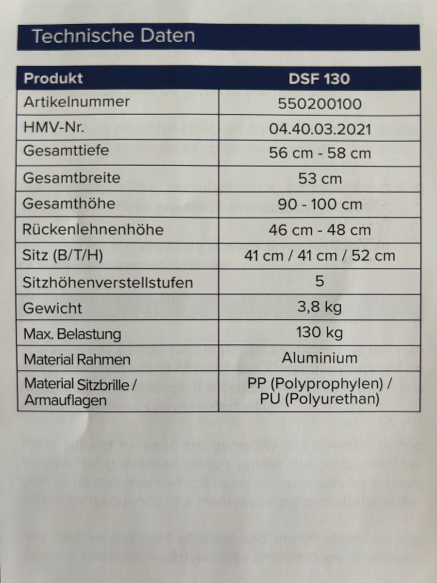 Sedie: Duschstuhl, Badestuhl DSF 130 – Nuovo (secondo la descrizione) da Winterthur venduto da ErikaW10 8