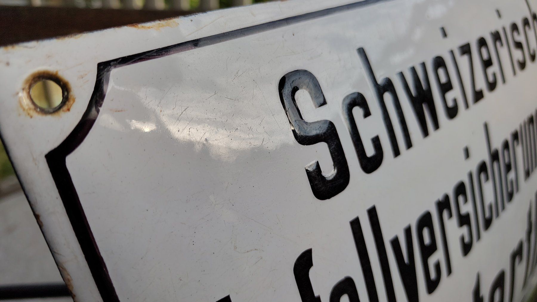 Insegne: Emailschild Winterthur Versicherung / Axa – Usato da Winterthur venduto da smilla25 2