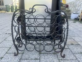 Weinregal Metall schwarz 20 flaschen gebrauchter Zustand