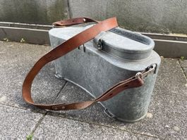 Ancien Seau à Vifs Goujonnière en Zinc