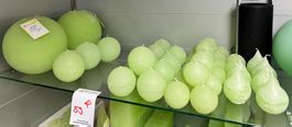 059 Posten Raureif Kerzen salbei aus Liquidation
