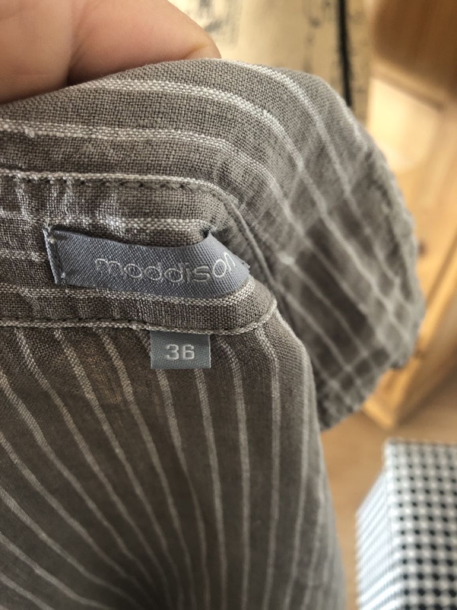 Camicette: Chemise/Tunique rayée , taille 36/38 en lin – Usato da Biel/Bienne venduto da Lianumi 5