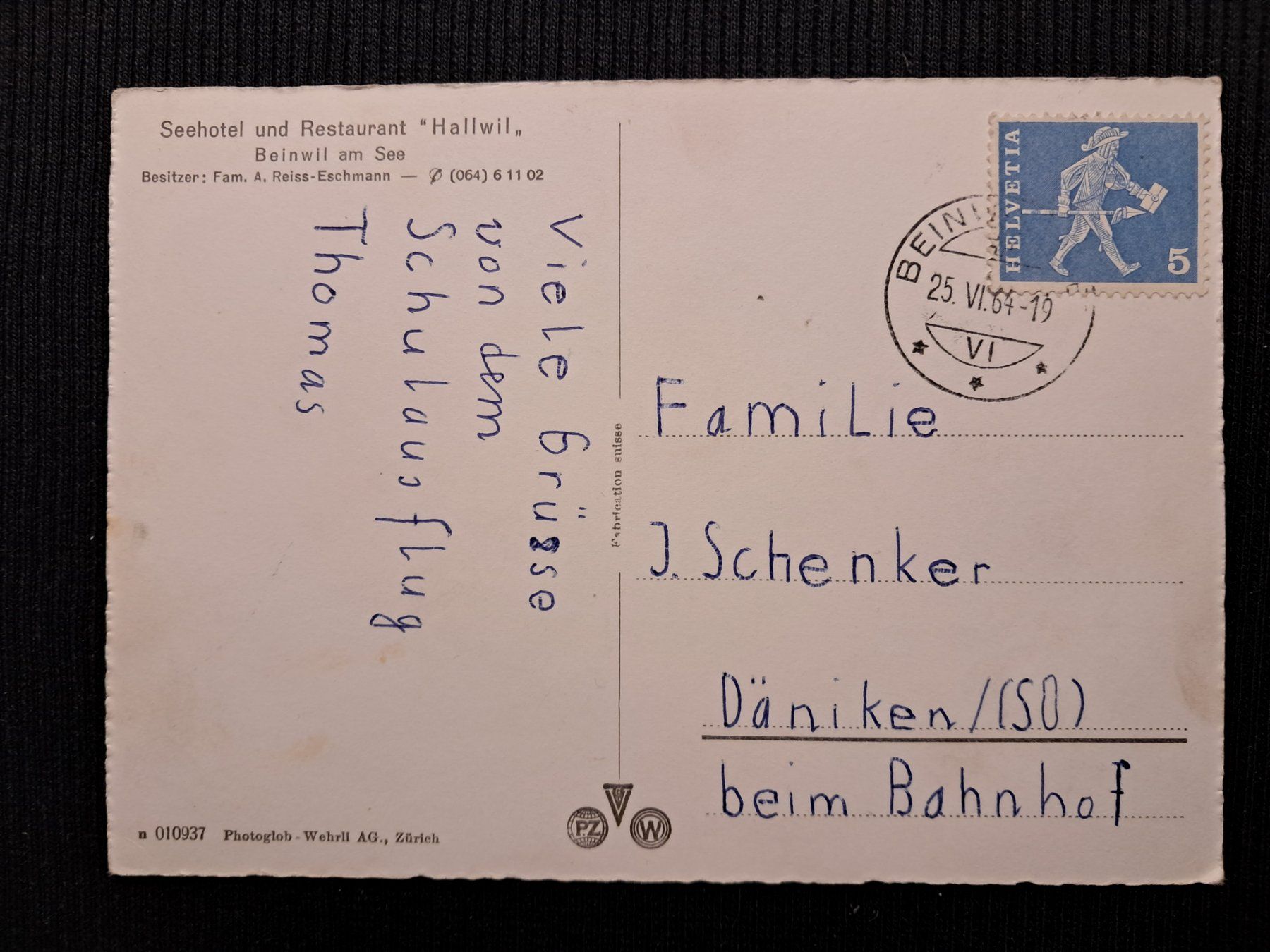 Cartoline postali: BEINWIL 1964 – Usato da Ponto Valentino venduto da giorgia06 1
