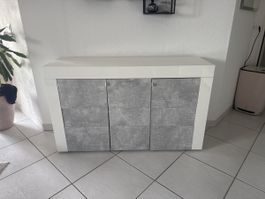 Sideboard in Weiss/Betonoptik