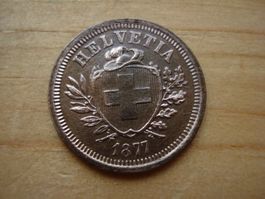 (N1) 1 Rappen  1877  UNZ-