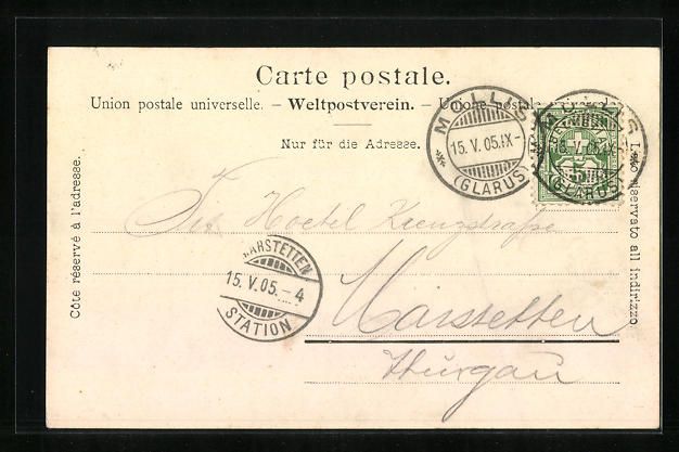 Cartoline postali: Glarus, Landsgemeinde, Ansicht aus der V – Usato da Berlin venduto da bartko-reher 1
