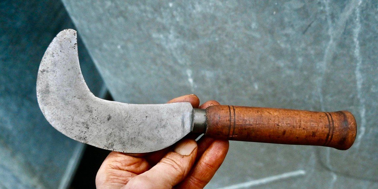 Tutti gli attrezzi: ANTIKE Handsichel Länge ca. 25cm - MUTEL À DAMPARIS – Usato da Pfaffhausen venduto da mono_rec 2